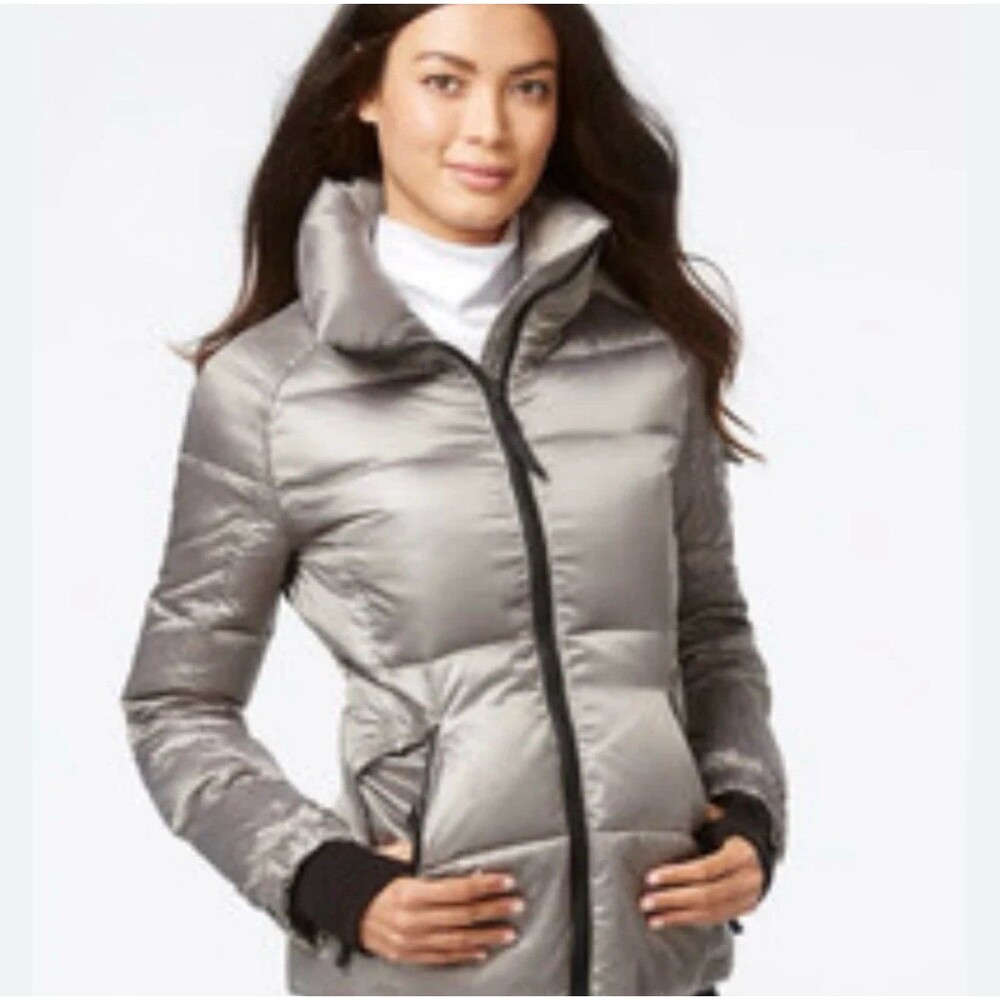 S13 Freestyle Bomber Down Puffer Jacket in Silver Size XS